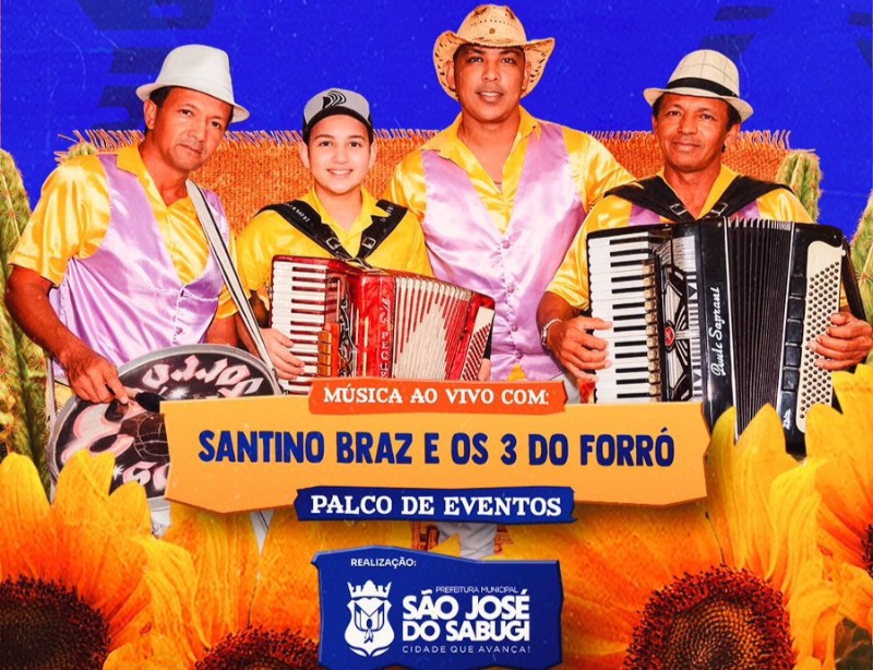 S�o Jos� do Sabugi divulga programa��o do S�o Pedro 2026 nesta sexta-feira (29)