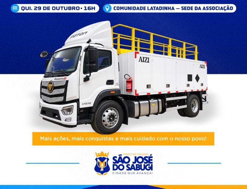 Prefeitura de S�o Jos� do Sabugi anuncia entrega de caminh�o-pipa para fortalecer a��es de combate � seca